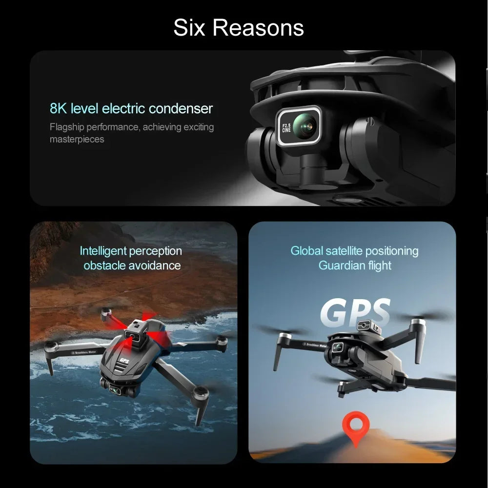 Pro Drone 8K 5G GPS Professional HD Aerial Photography Dual-Camera