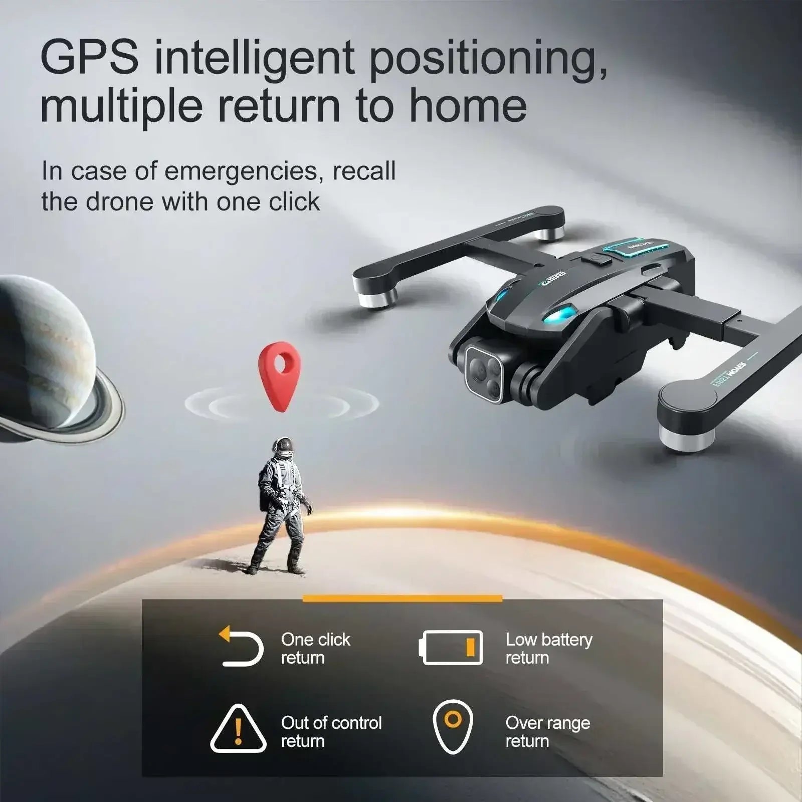 4k s188 pro drone - hd camera gps & foldable design